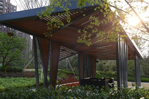 小区钢结构休闲凉亭